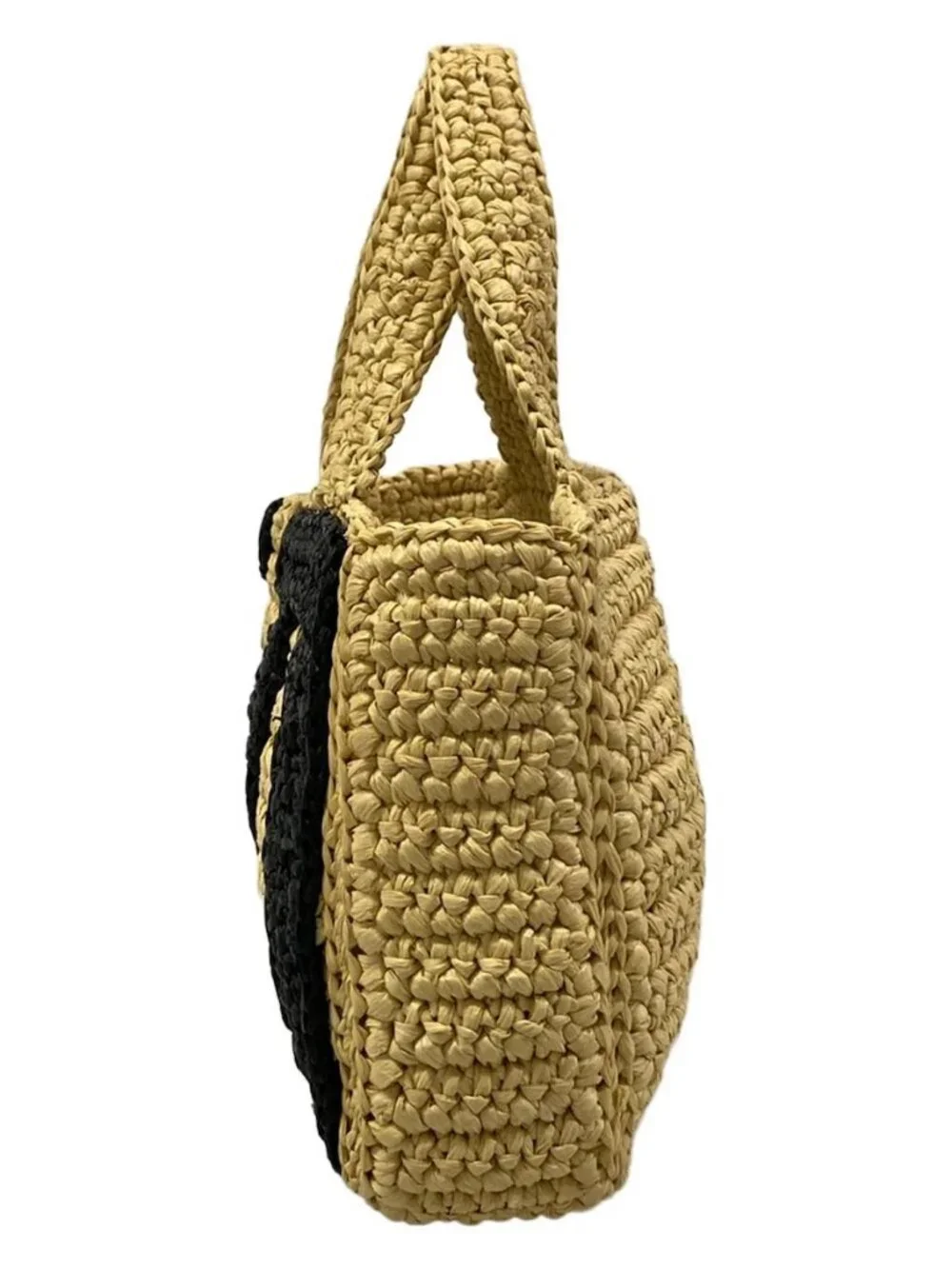 VALENTINOGARAVANI Viva Superstar Small Woven Raffia, V Logo Signature Beige